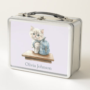 Lunch Box Joli petit chat avec sac à dos personnalisé