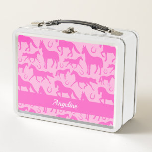 Lunch Box Joli Poney rose et Cheval Jeunes filles