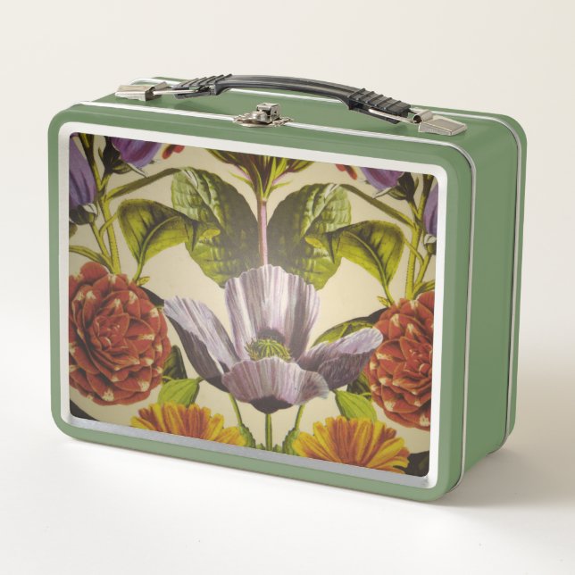 Lunch Box Jolie boîte de repas en métal violet personnalisé (Devant)
