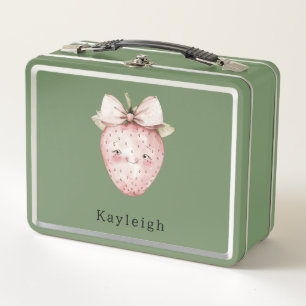 Lunch Box Jolie fraise avec un nœud