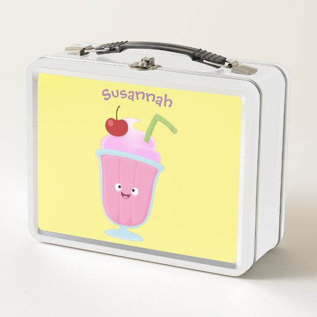 Lunch Box Jolie glace à la fraise en forme de sundae dessin  (Devant)