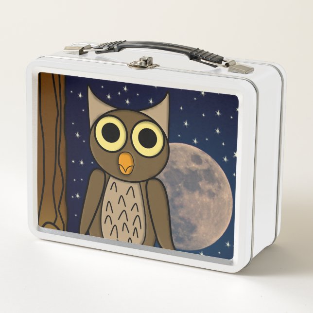 Lunch Box Jolie œuvre d'art d'oiseau de la forêt (Devant)