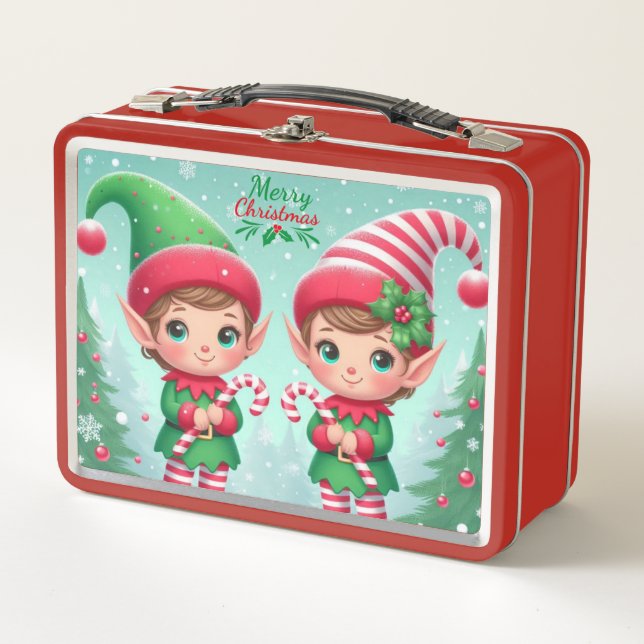Lunch Box Jolies elfes de Noël (Devant)
