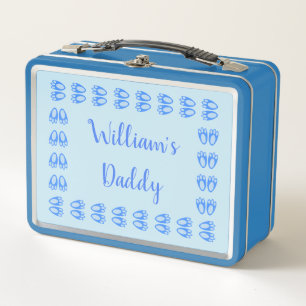 Lunch Box Jolis pieds de lapin bleu bébé garçon Pâques perso