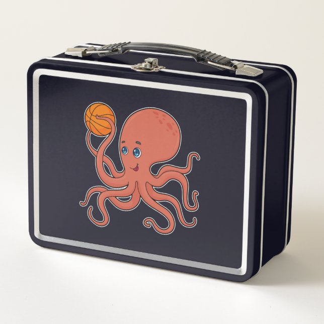 Lunch Box Joueur de basket-ball Octopus (Devant)