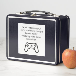Lunch Box Joueur de jeu adulte Métal drôle de jeu