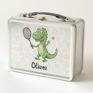 Lunch Box Joueur de tennis Cute Dinosaur