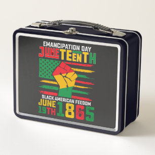 Lunch Box Jour de l'émancipation de Juneteenth Liberté des N