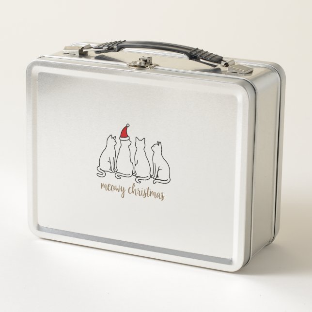 Lunch Box Joyeux Catmas Chat Noël Mignon Chatons Chats Père  (Devant)