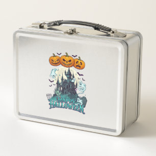 Lunch Box Joyeux Halloween Château Hanté Citrouilles Fantôme