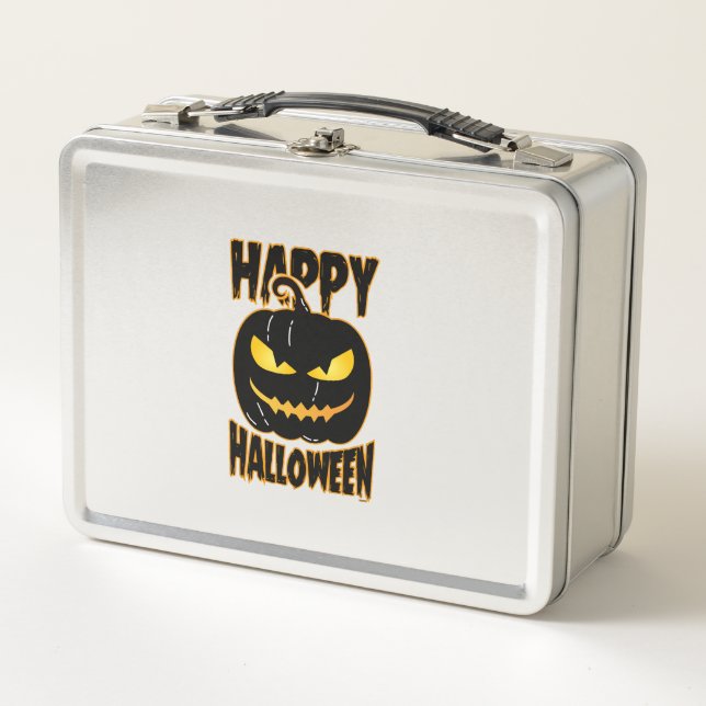 Lunch Box Joyeux Halloween Citrouille (Devant)