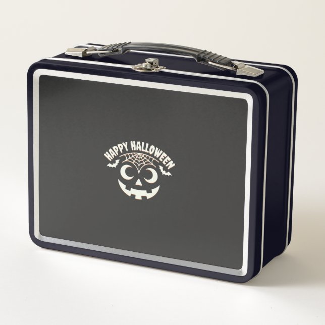 Lunch Box Joyeux Halloween Citrouille Visage Design_1 (Devant)