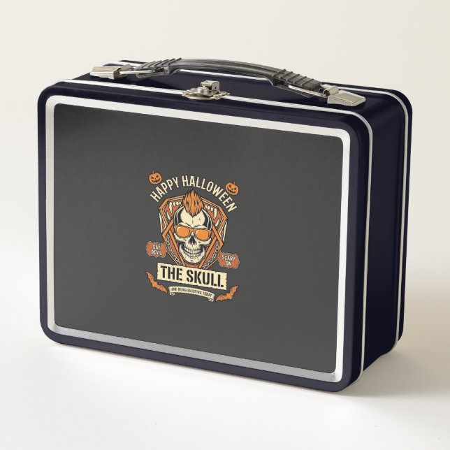 Lunch Box Joyeux Halloween Crâne Mohawk Lunettes de soleil C (Devant)