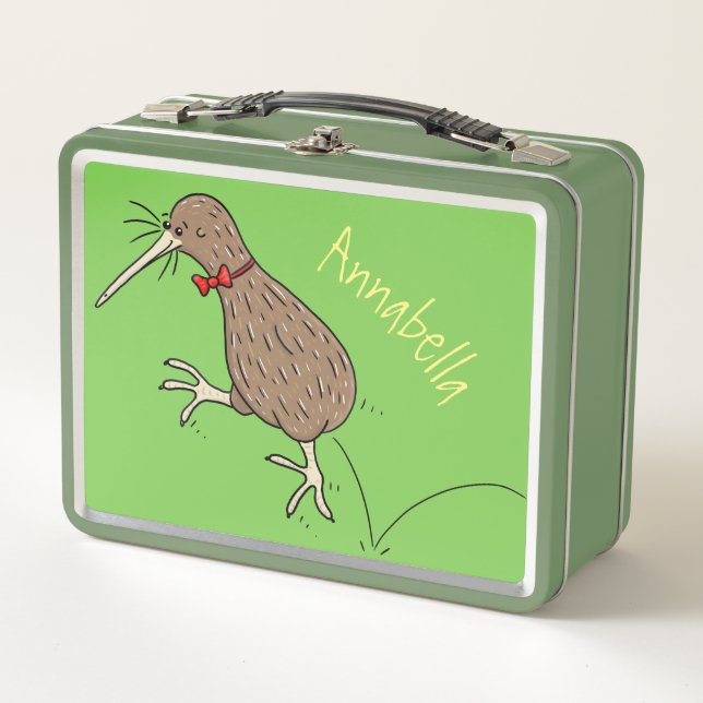 Lunch Box Joyeux kiwi de saut avec dessin de cravate arc (Devant)