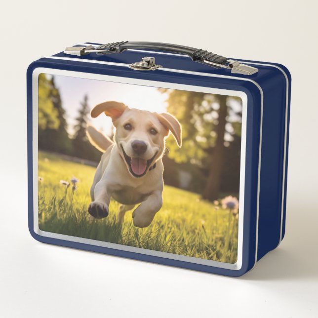 Lunch Box Joyeux Labrador Puppy Running (Devant)