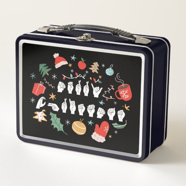 Lunch Box Joyeux Noël - ASL American Sign Language III (Devant)