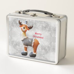 Lunch Box Joyeux Noël orignal portant un chapeau  