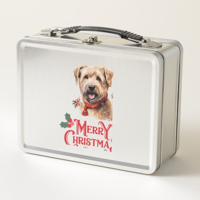 Lunch Box Joyeux Noël Staffordshire Bull Terrier (Devant)