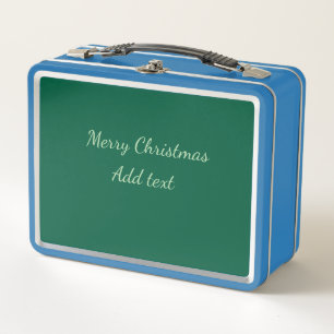 Lunch Box Joyeux Noël vert fond simple solo fête