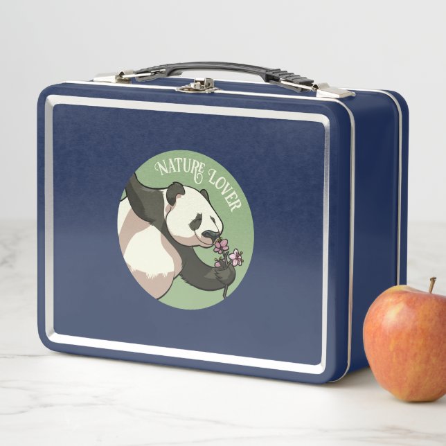 Lunch Box Joyeux Panda odé Blossom Nature Lover Cartoon (En situation)