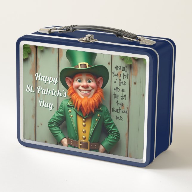 Lunch Box Joyeux Saint Patrick's Day Leprechaun (Devant)