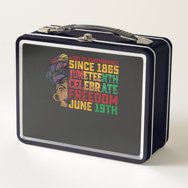 Lunch Box Juneteenth Une Journée De Souvenir Liberté Noire (Devant)