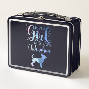Lunch Box Just A Girl Who Loves Chihuahua Dog Owner Lady