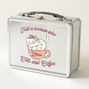 Lunch Box Juste une femme qui aime les chats et le café