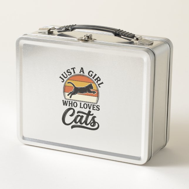 Lunch Box Juste une fille qui aime les chats Design de chat  (Devant)