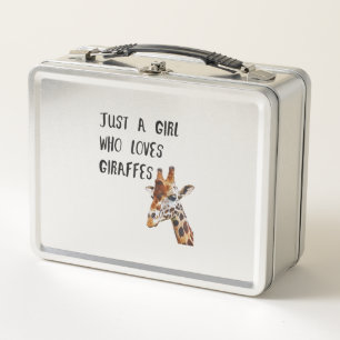 Lunch Box Juste une fille qui aime les girafes Animal mignon