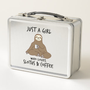 Lunch Box Juste une fille qui aime Sloths Coffee