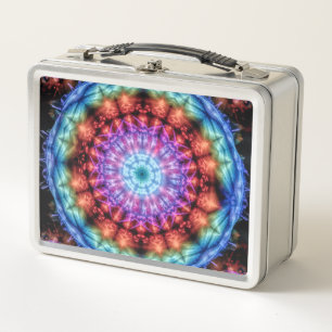 Lunch Box Kaleidoscope Arc-en-ciel vibrant coloré Mandala