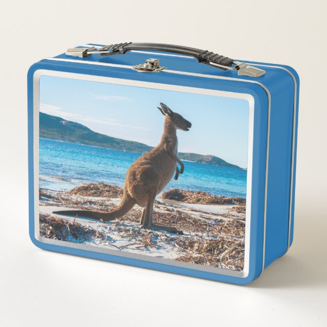Lunch Box Kangaroo sur la plage Lucky Bay Australie (Devant)