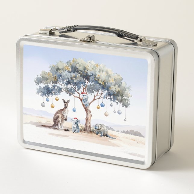Lunch Box Kangourous Koalas Ornithorynque Noël Gommier Boule (Devant)