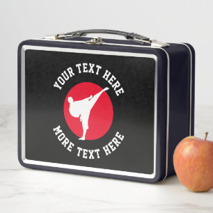 Lunch Box karaté pour enfant personnalisé coup de pied art