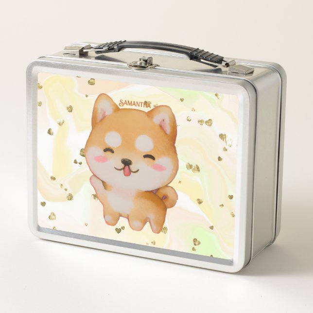 Lunch Box Kawaii Smiling Cartoon Style Shiba Inu (Devant)