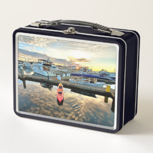 Lunch Box Kayak flottant sur les nuages et la réflexion sur