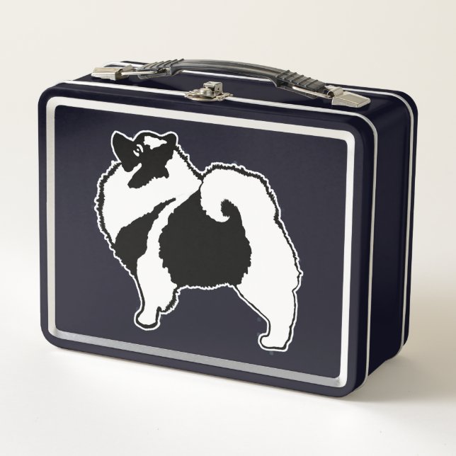Lunch Box Keeshond Graphics - Cute Original Chig Art (Devant)