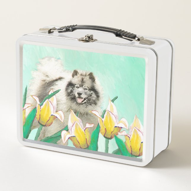 Lunch Box Keeshony in Tulips Peinture mignonne Original Chie (Devant)