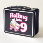 Lunch Box Kids Skate Party - 9th Birthday - Roller Skating<br><div class="desc">This skate party design is perfect for a roller skating party or birthday theme for a 9 year old. If the birthday girl or birthday boy loves to roller skate, they will LOVE this skate party design! Features retro style "Rolling into 9" birthday quote with cool roller skate graphic with...</div>