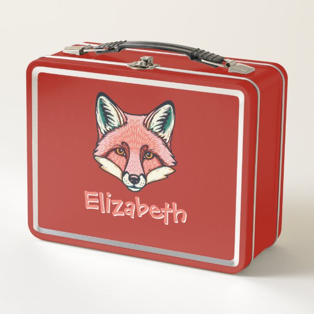 Lunch Box Kind and clever fox customizable Kids  (Devant)