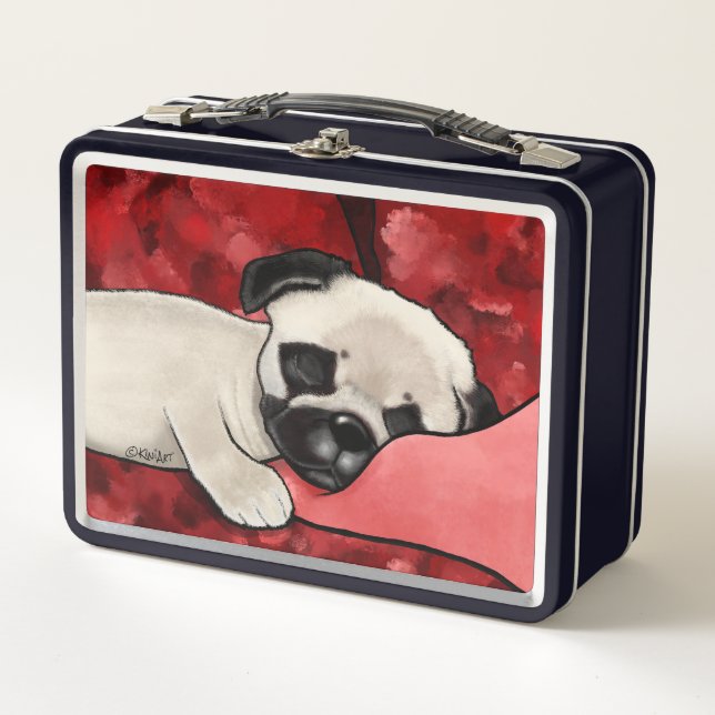 Lunch Box KiniArt Pug endormi (Devant)