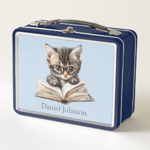 Lunch Box Kitten Intelligente avec Lunettes Personnalisé