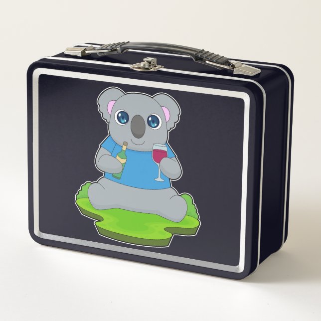 Lunch Box Koala Bottle Vin rouge (Devant)