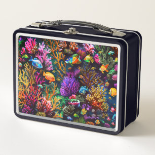 Lunch Box La barrière de corail vibre avec différentes espèc