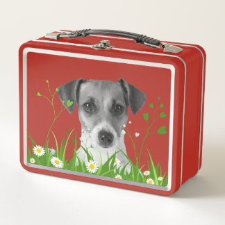 Lunch Box La collection Automne 2024 Red blk/wht dog and gra