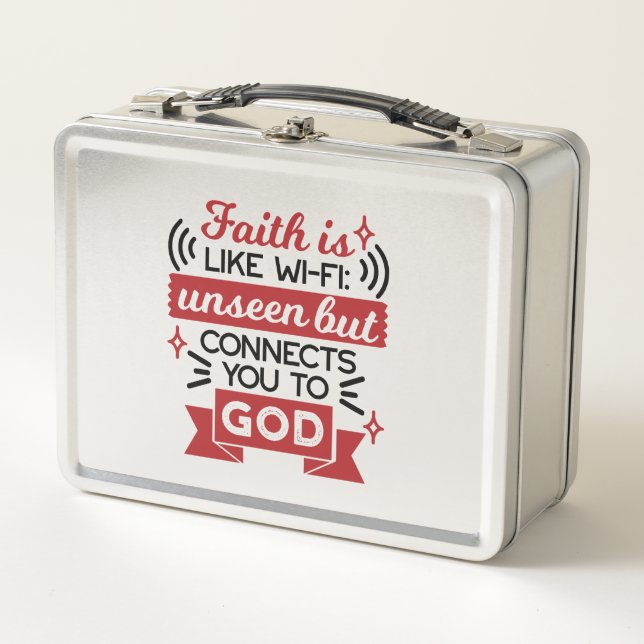 Lunch Box La foi est comme le Wi-Fi : invisible mais vous co (Devant)