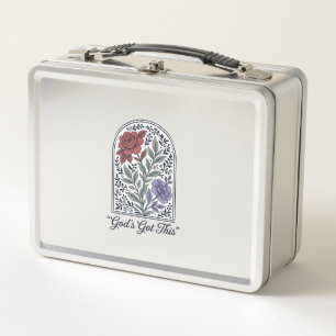 Lunch Box La foi florale vintage de Dieu s'en charge