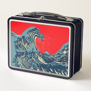 Lunch Box La Grande vague Hokusai dans le style art de l'esp