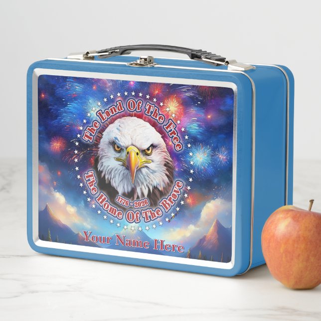 Lunch Box La Terre De La Liberté Maison Brown Eagle Feux D'A (En situation)